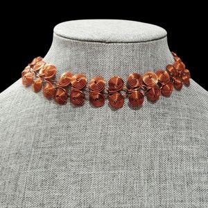 Vintage Copper Swirl Necklace